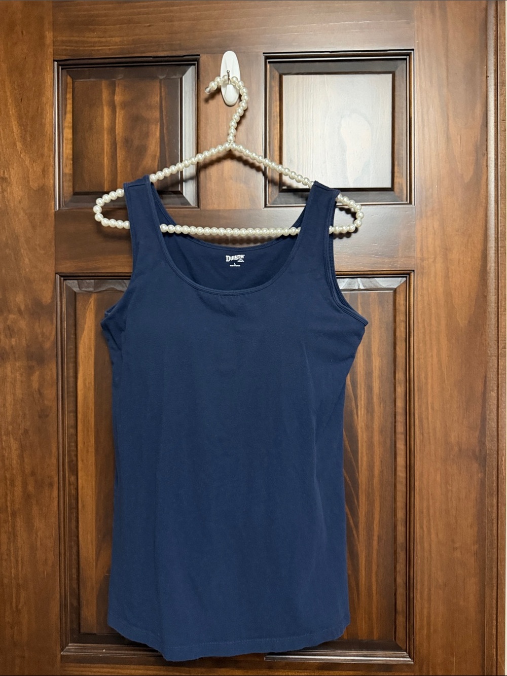 Duluth Trading Co Navy Scoop Neck Tank Top/built in bra